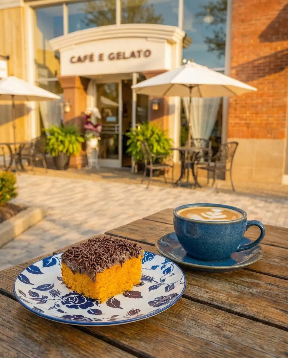 The bakery display at Vanilla Café e Gelato